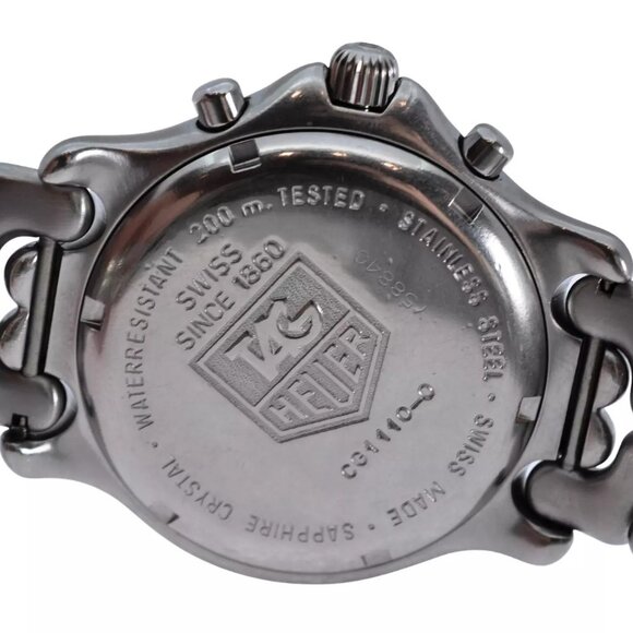 Men's 38mm Tag Heuer SEL Professional Chronograph Black Dial Watch CG1110-0! - Picture 10 of 10